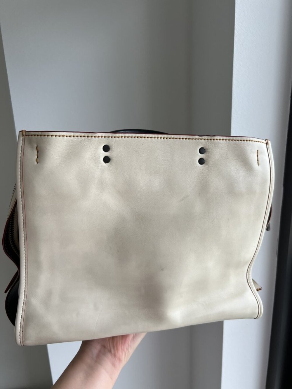 Coach 1941 Rogue 30 Car Sequin Coupe Chalk Cream White Purse 20315 Authentic - Picture 13 of 16